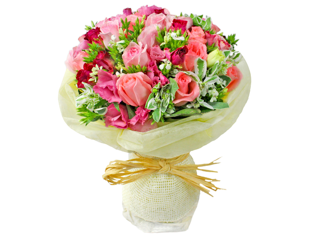 Florist Flower Bouquet - Pink rose bouquet BG18 - L0196233 Photo